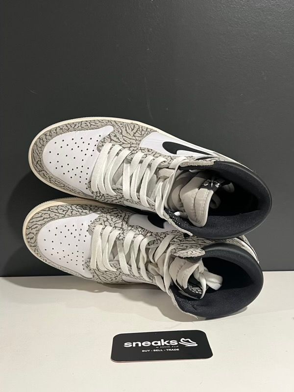 USED SIZE 9M Jordan 1 Retro High OG White Cement - USED NO BOX