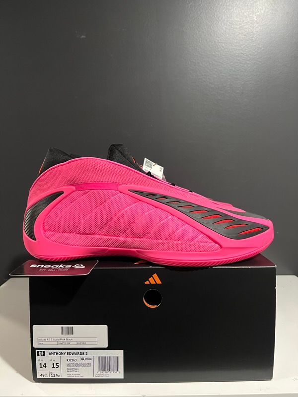 NEW SIZE 14M Adidas AE 2 Lucid Pink Black