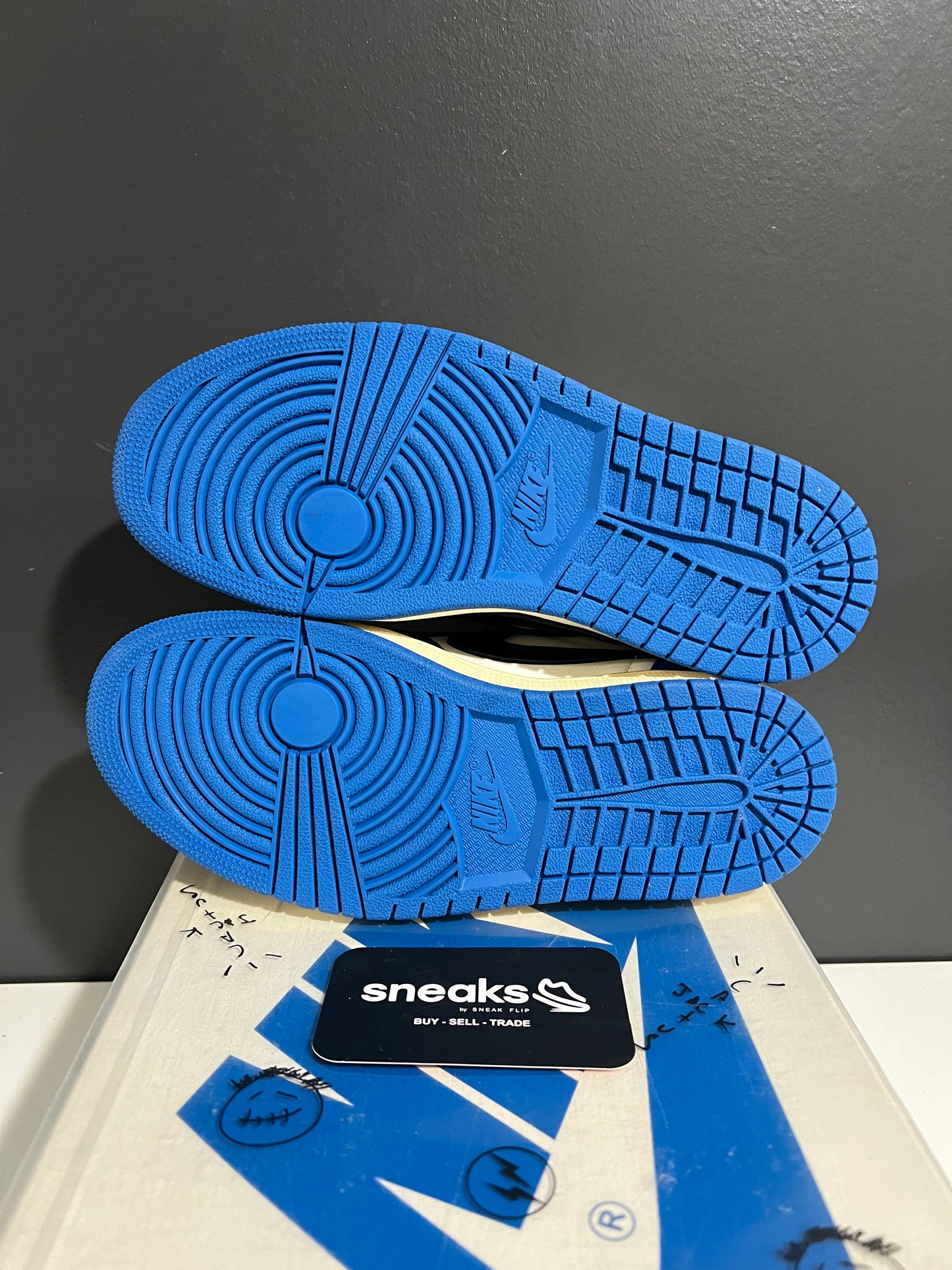 NEW Fragment Design x Travis Scott x Air Jordan 1 Retro Low DM7866-140 SIZE 5M OG ALL DMG BOX SP25-067