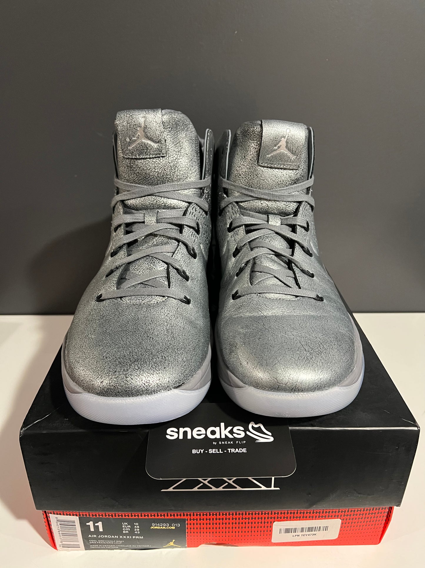 USED Air Jordan 31 Battle Grey 914293-013 SIZE 11M OG ALL AG25-69