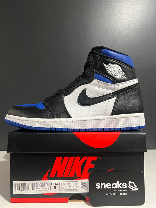 USED Air Jordan 1 Retro High OG Royal Toe 555088-041 SIZE 8M OG ALL AG25-246