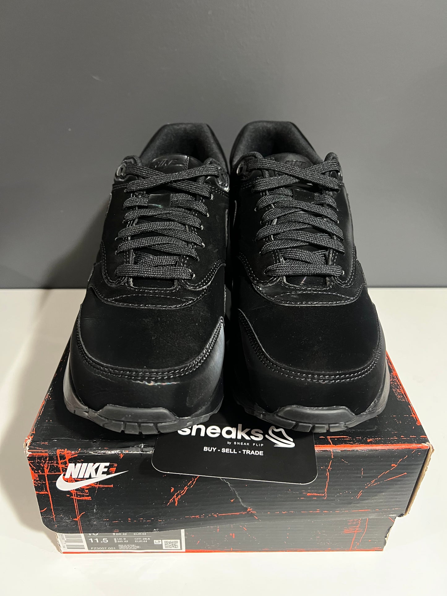USED Nike Air Max 1 ’86 OG Black Cat FZ3007-001 SIZE 10M OG ALL JY25-243