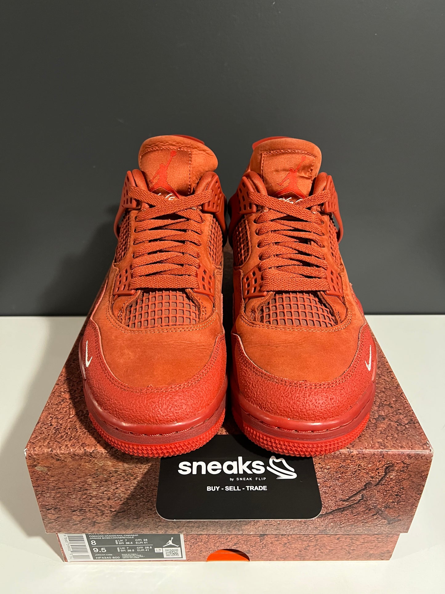 USED Air Jordan 4 Retro SP Nigel Sylvester Brick by Brick HF4340-800 SIZE 8M OG ALL AG25-117