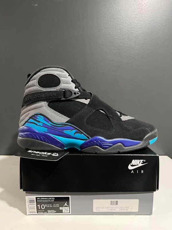 USED SIZE 10.5M Jordan 8 Retro Aqua (2025) - Used