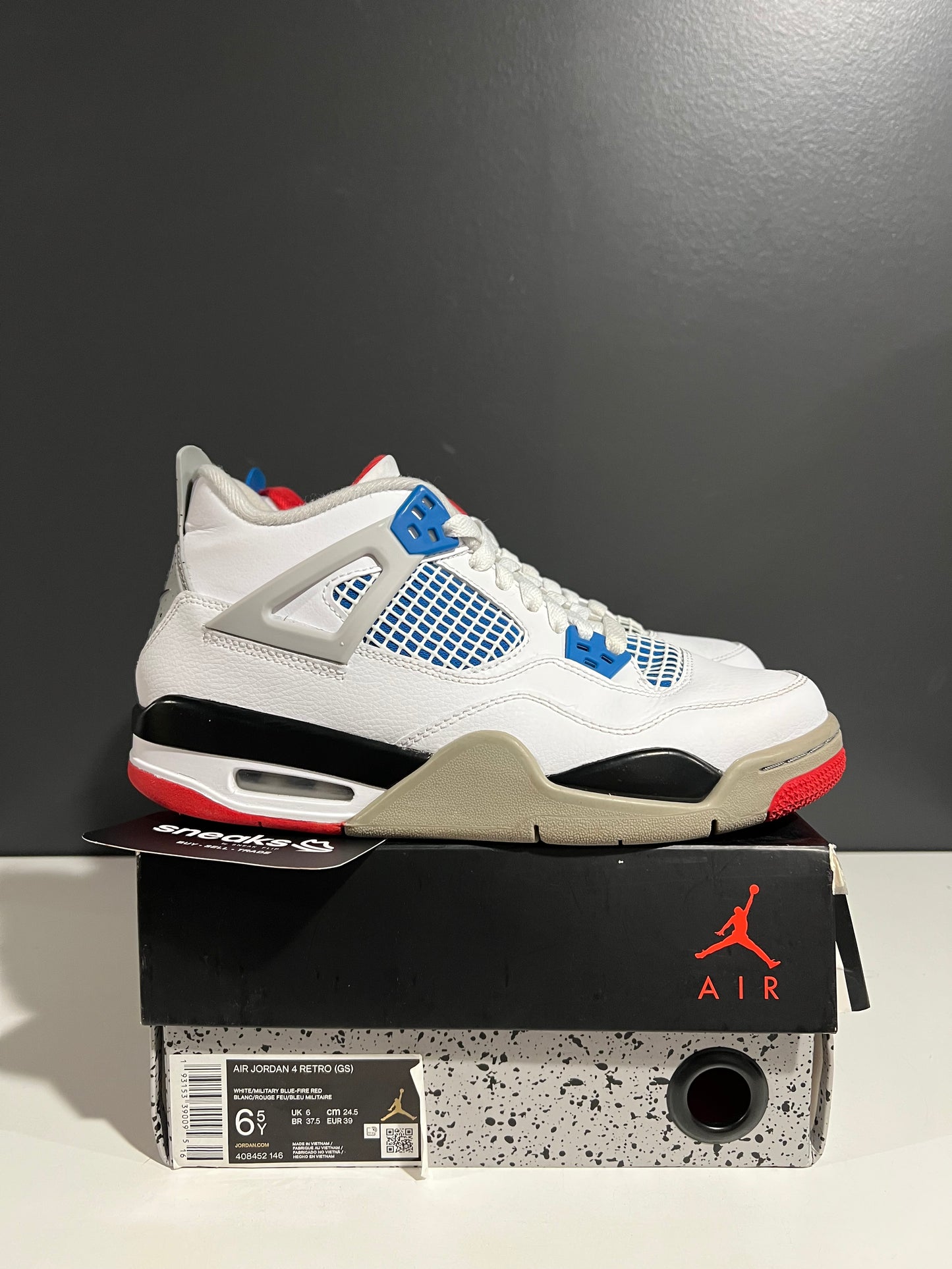 USED Air Jordan 4 Retro SE GS What The 4 408452-146 SIZE 6.5Y OG ALL AG25-353