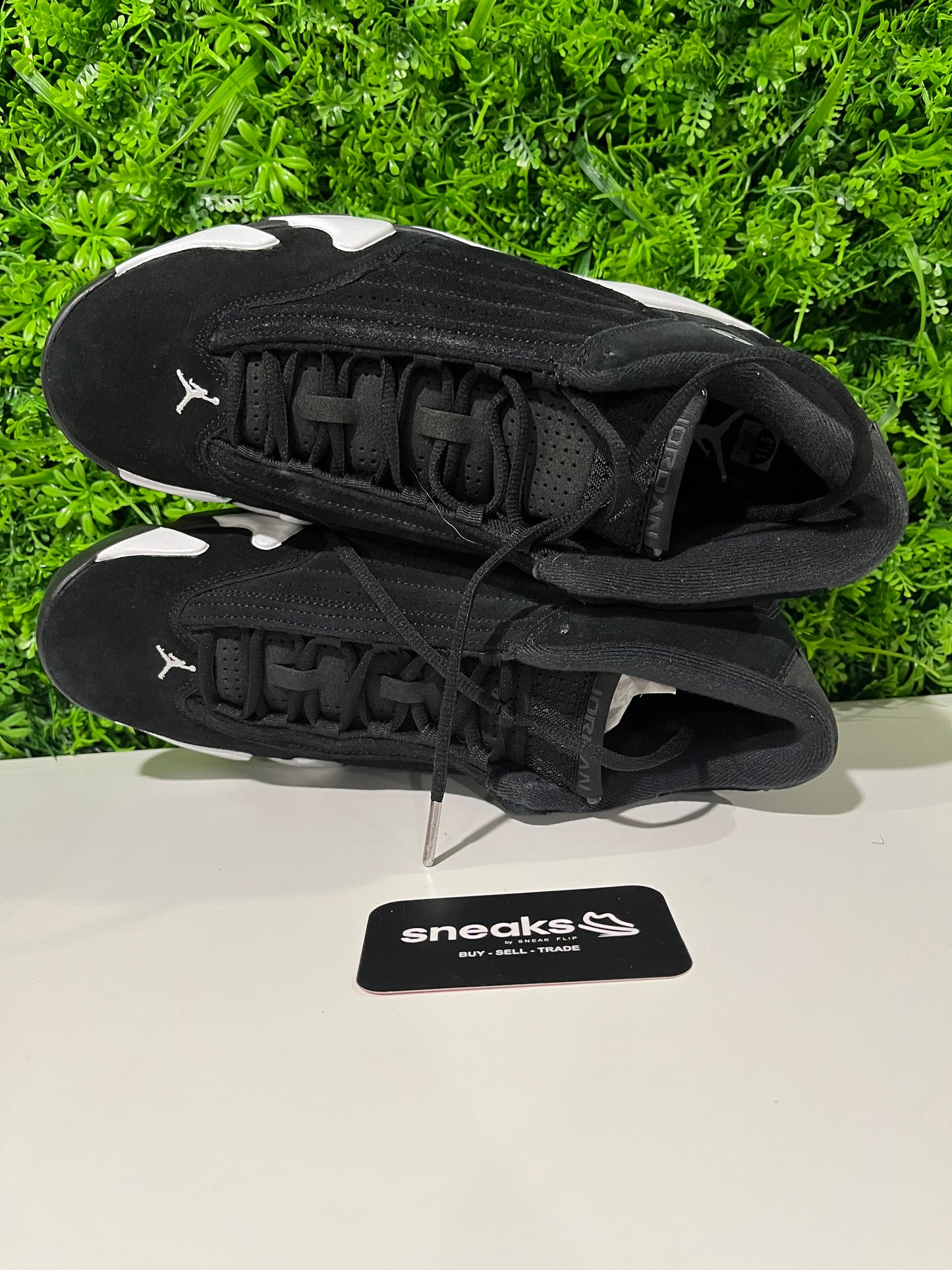 USED Air Jordan 14 Retro Black White 487471-016 SIZE 11.5M OG ALL