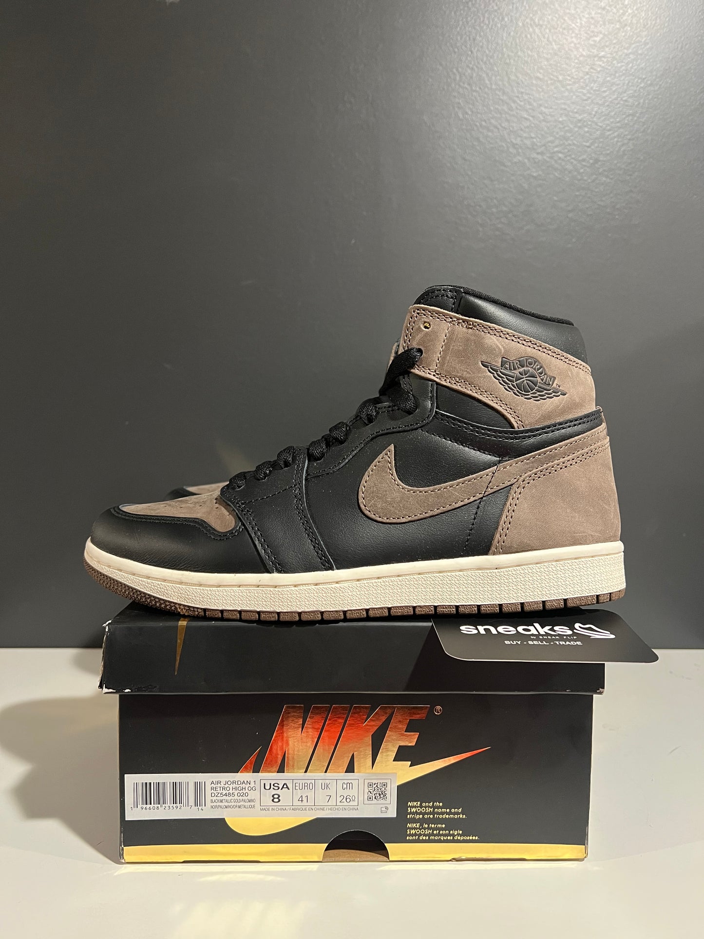 USED Air Jordan 1 Retro High OG Palomino DZ5485-020 SIZE 8M OG ALL JY25-255