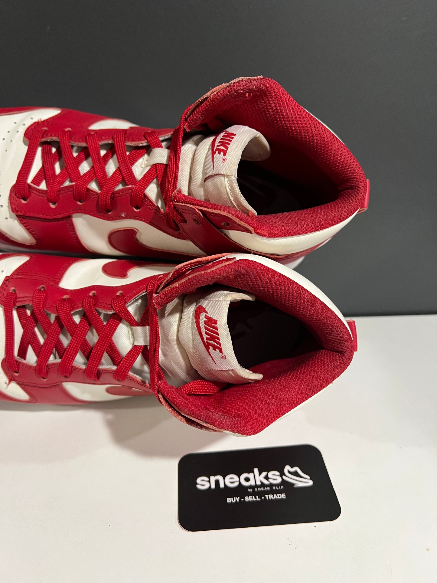 USED Wmns Dunk High Gym Red Sail Gum DD1869-114 SIZE 8M NO BOX AG25-99