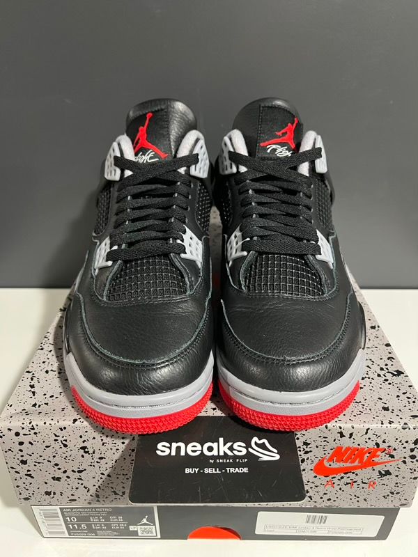 USED SIZE 10M Jordan 4 Retro Bred Reimagined - Used
