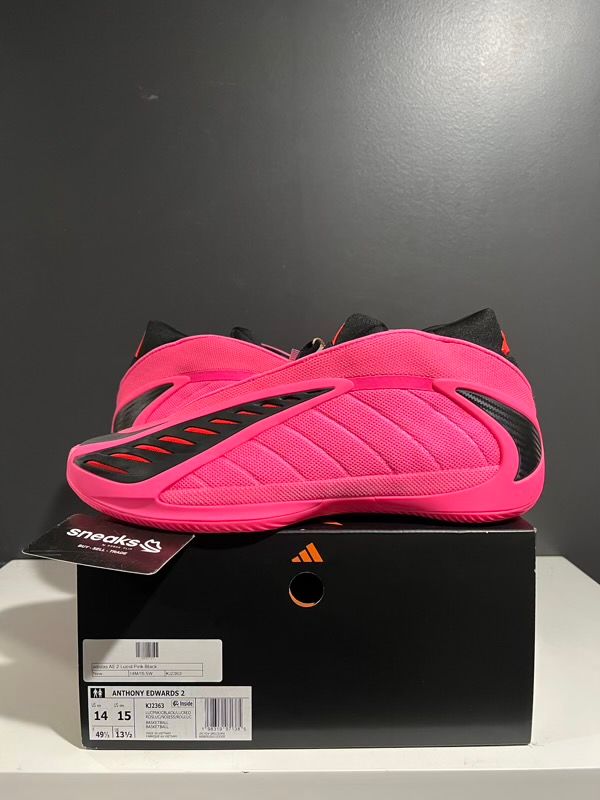 NEW SIZE 14M Adidas AE 2 Lucid Pink Black