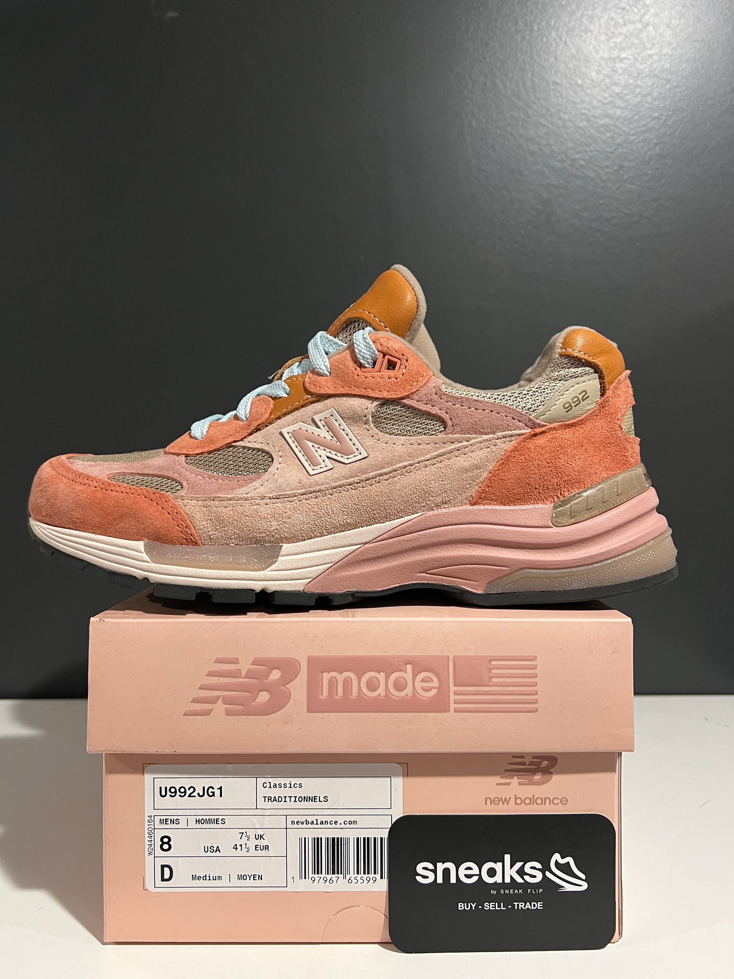 USED New Balance 992 Joe Freshgoods “Aged Well” U992JG1 SIZE 8M OG ALL JY25-274