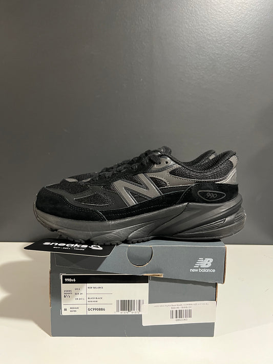 USED New Balance 990v6 Big Kid Black Metallic GC990BB6 SIZE 6.5Y OG ALL