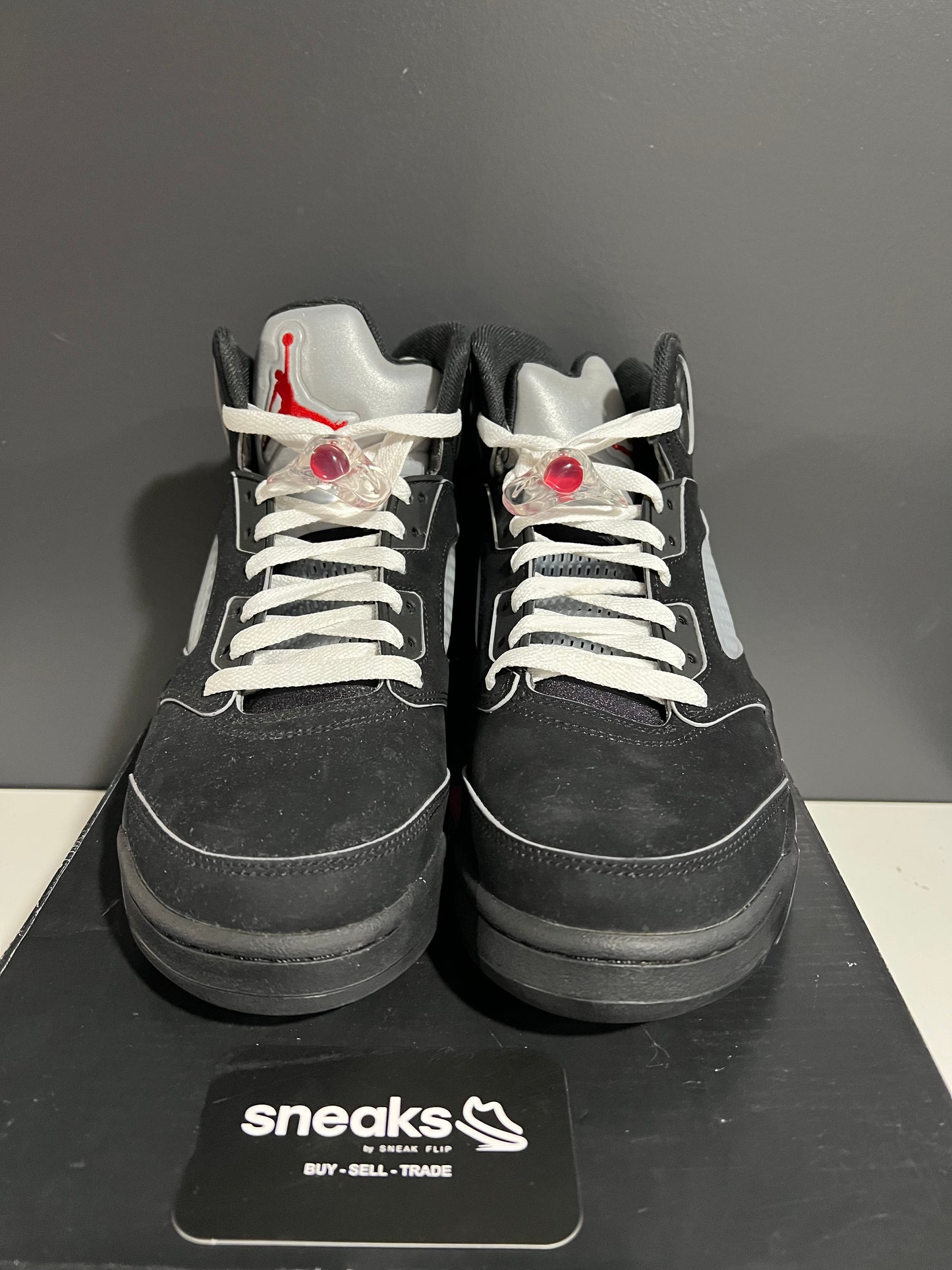 USED Air Jordan 5 Retro OG Black Metallic Reimagined HF3975-001 SIZE 9.5M OG ALL JN25-122