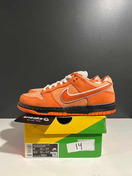 USED Concepts x Dunk Low SB Orange Lobster FD8776-800 SIZE 8M OG ALL AG25-176