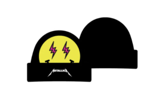 J Balvin Metallica Beanie Yellow Face