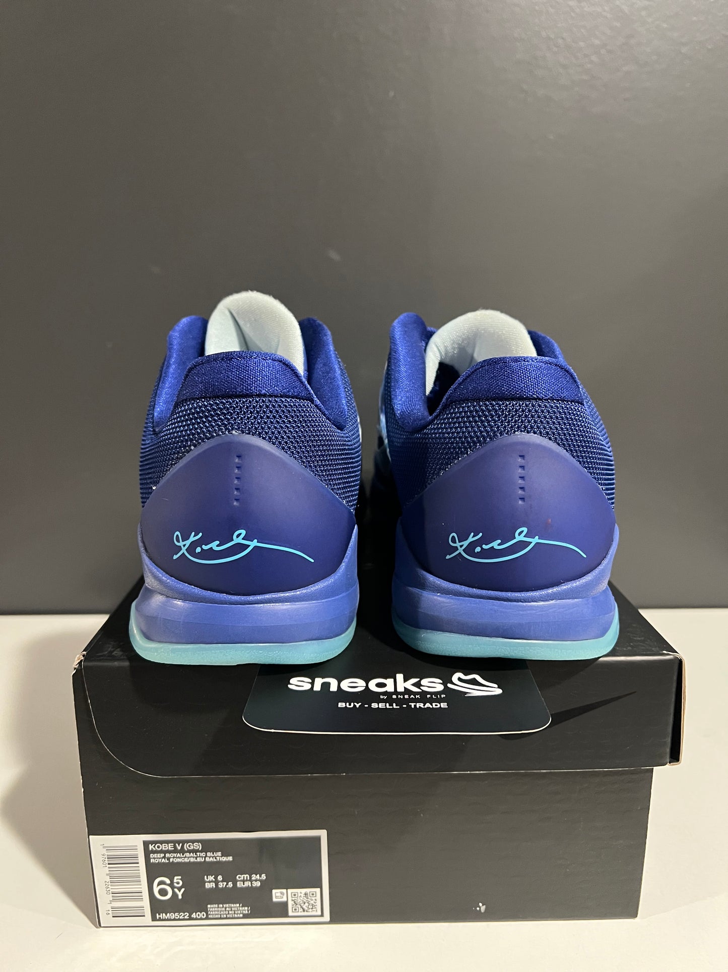 USED Zoom Kobe 5 GS X-Ray HM9522-400 SIZE 6.5Y OG ALL AG25-356