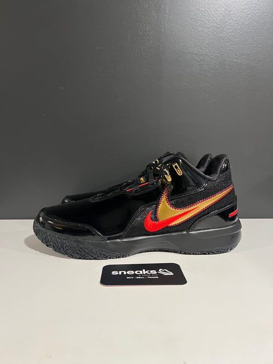 NEW Nike Zoom LeBron NXXT Gen AMPD Black Metallic Gold Red FJ1566-001 SIZE 9M OG ALL JY25-294