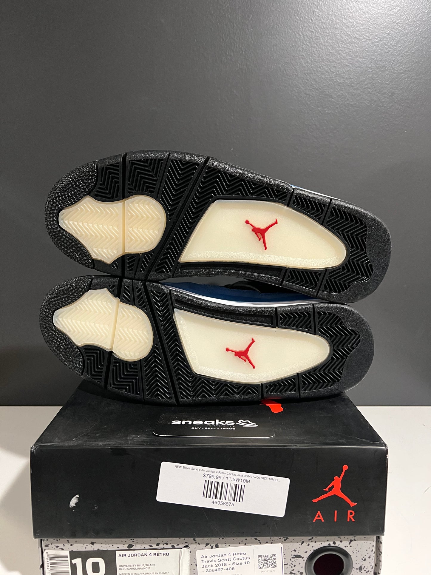 NEW Travis Scott x Air Jordan 4 Retro Cactus Jack 308497-406 SIZE 10M OG ALL AG25-213