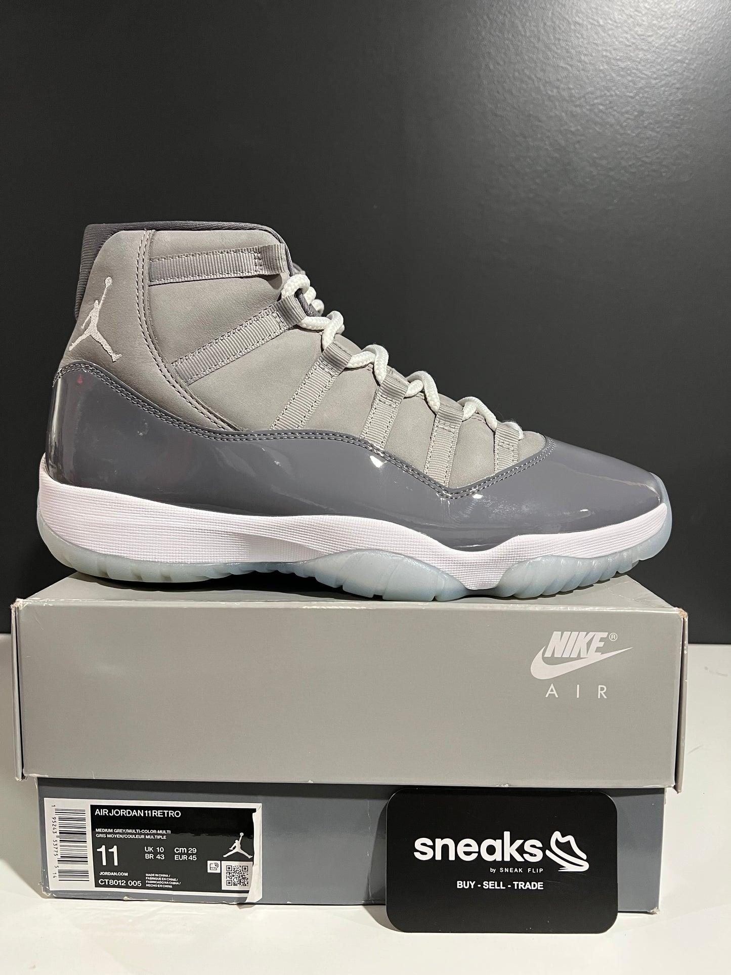 USED Air Jordan 11 Retro Cool Grey 2021 CT8012-005 SIZE 11M OG ALL