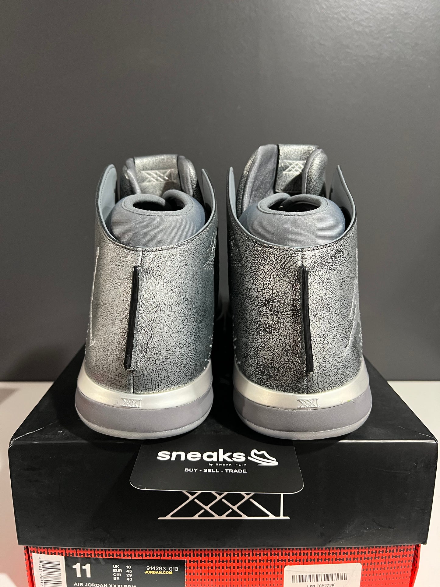 USED Air Jordan 31 Battle Grey 914293-013 SIZE 11M OG ALL AG25-69