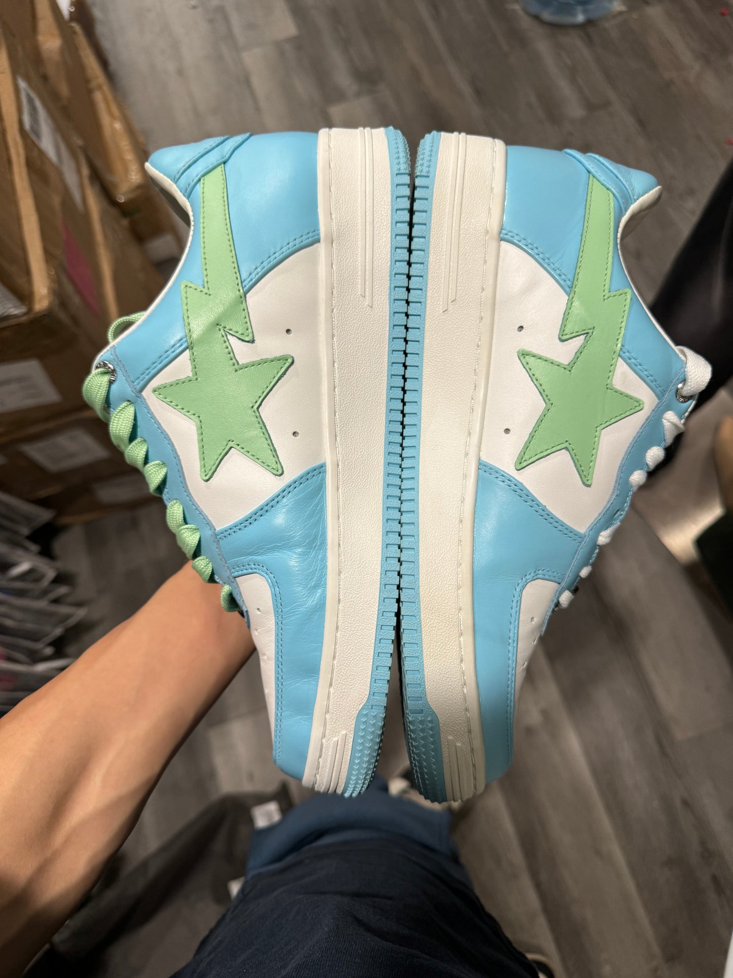 A Bathing Ape Bape Sta Pastel Blue USED SIZE 9.5M