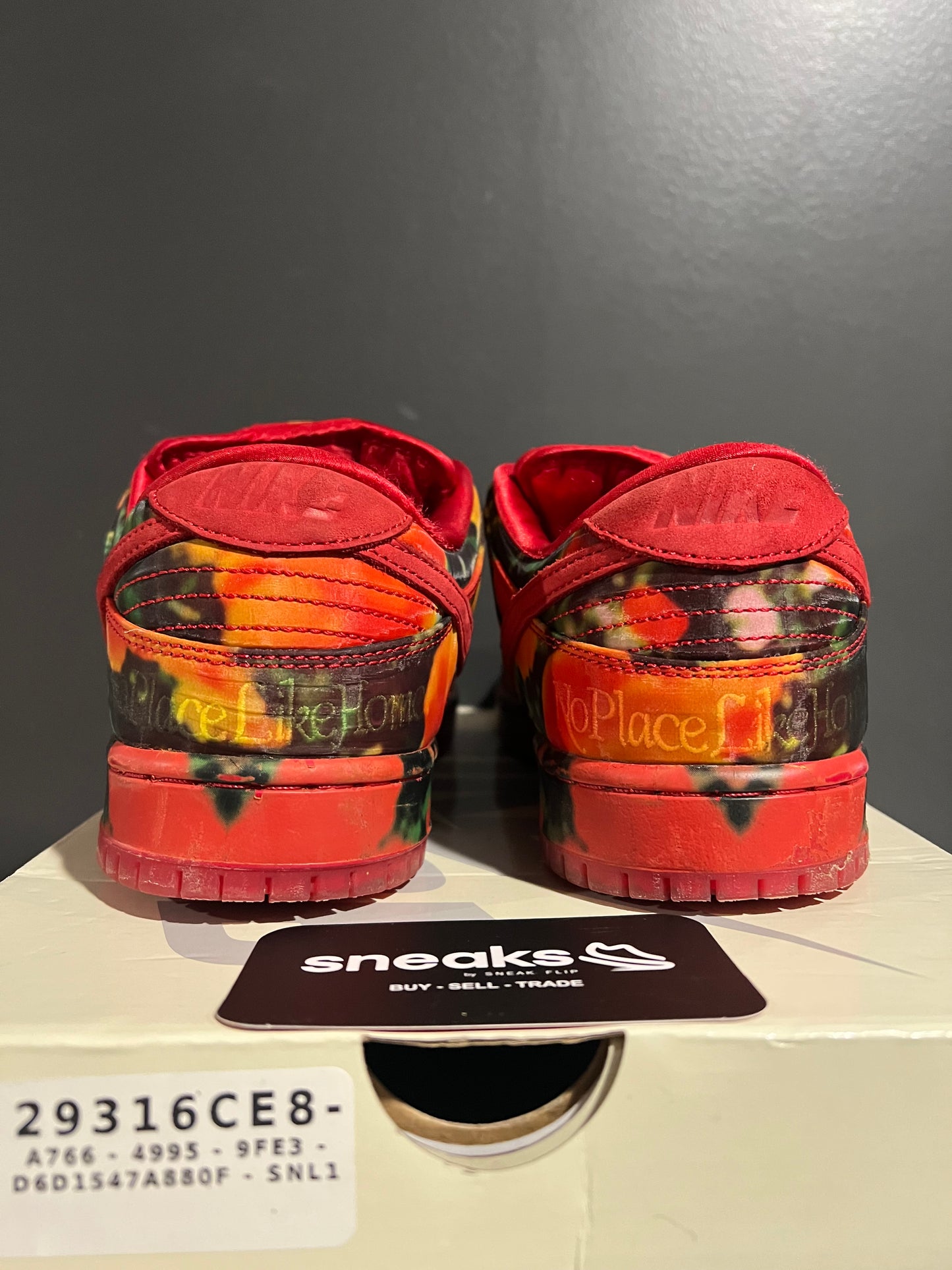 USED The Wizard of Oz x Dunk Low SB Poppy Field FZ1291-600 SIZE 9M OG ALL AG25-184