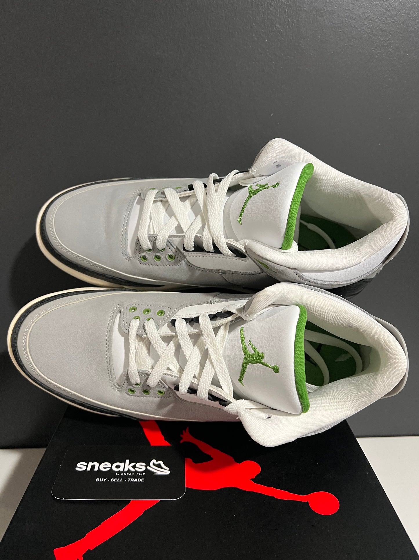 TRIED ON Air Jordan 3 Retro Chlorophyll 136064-006 SIZE 10M OG ALL SP25-082
