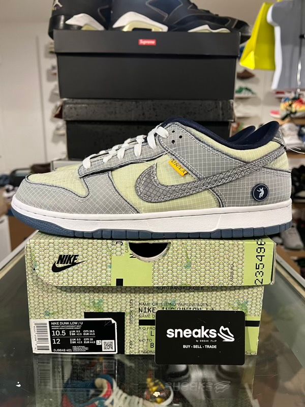 USED SIZE 10.5M Nike Dunk Low Union Passport Pack Pistachio - Used