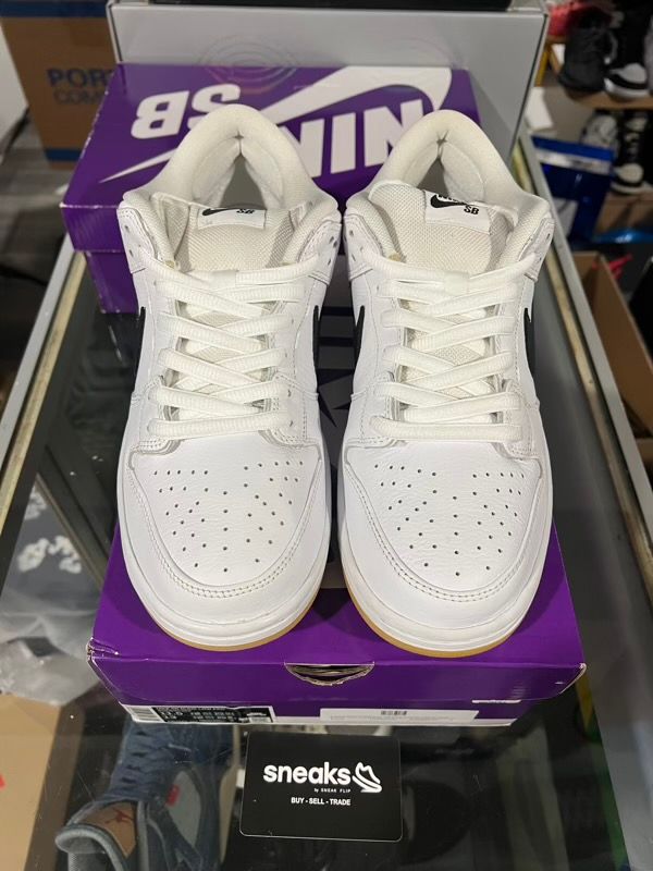 USED SIZE 11.5M Nike SB Dunk Low Pro White Gum - Used