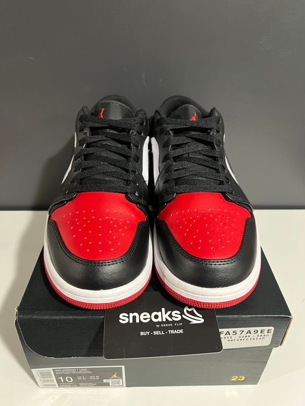 USED SIZE 10M Jordan 1 Low Bred Toe 2.0 - Used