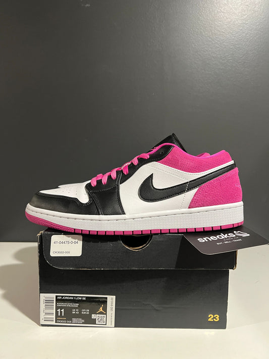 Jordan 1 Low Black Active Fuchsia - Used