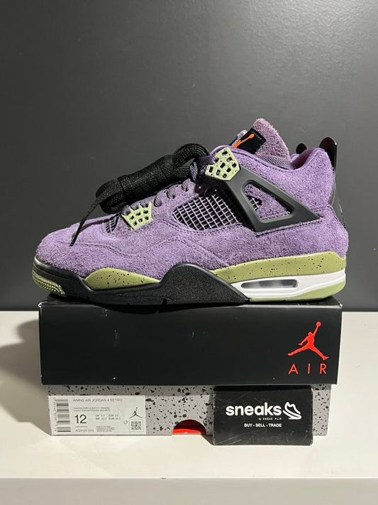 NEW SIZE 12W/10.5M Jordan 4 Retro Canyon Purple (Women's)