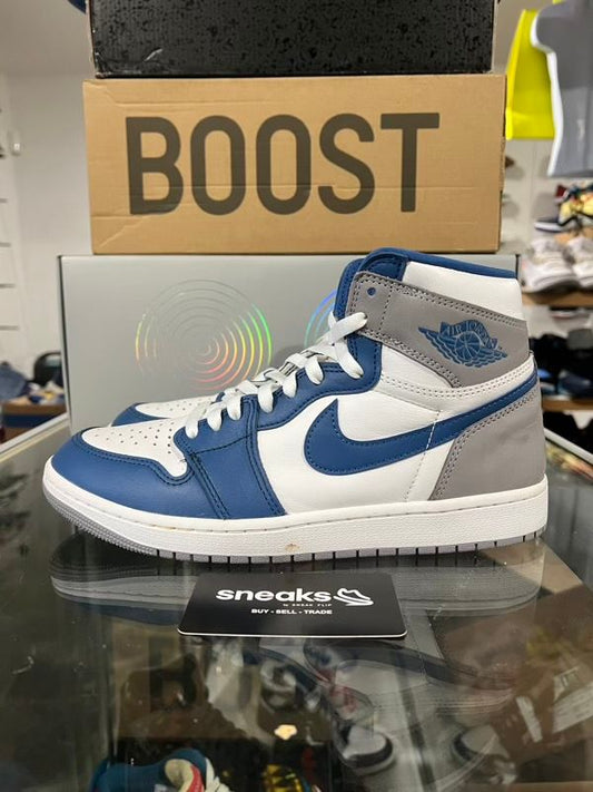 USED SIZE 9M Jordan 1 Retro High OG True Blue - USED NO BOX