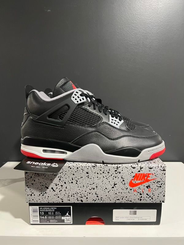 NEW SIZE 13M Jordan 4 Retro Bred Reimagined