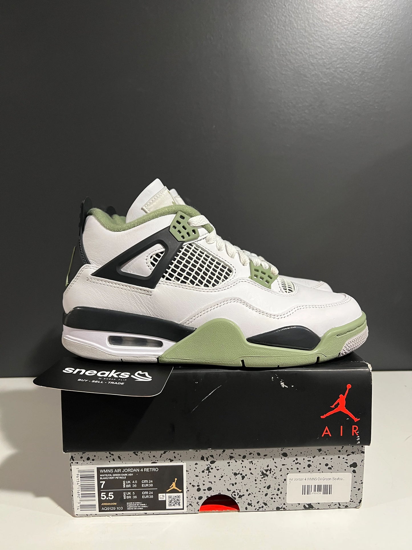 Jordan 4 Retro Seafoam (Women's) - Used