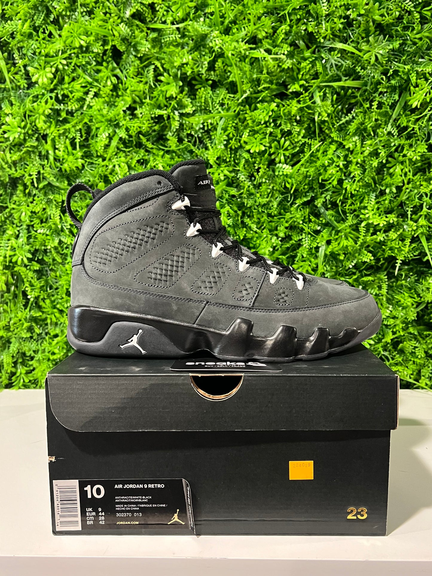 USED Air Jordan 9 Retro Anthracite 302370-013 SIZE 10M OG ALL