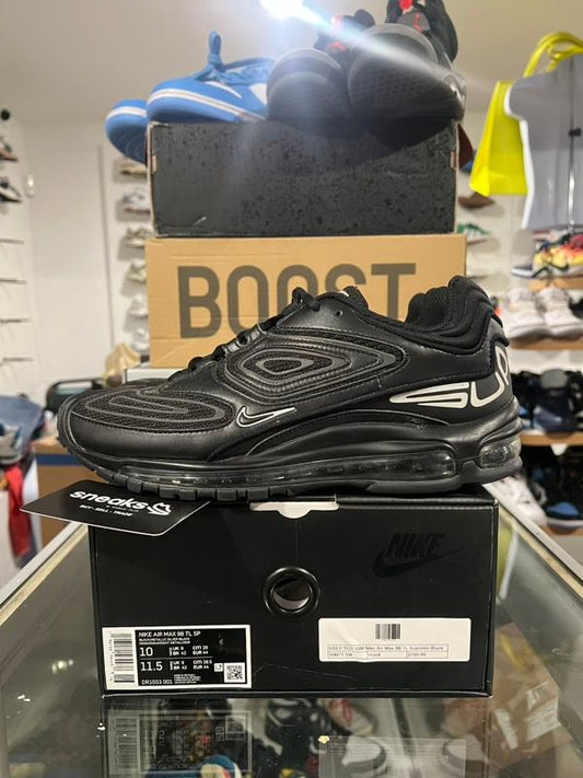 USED SIZE 10M Nike Air Max 98 TL Supreme Black - Used