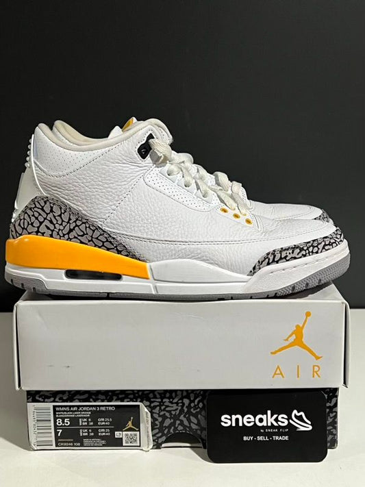 USED SIZE 7M Jordan 3 Retro Laser Orange (Women's) - Used