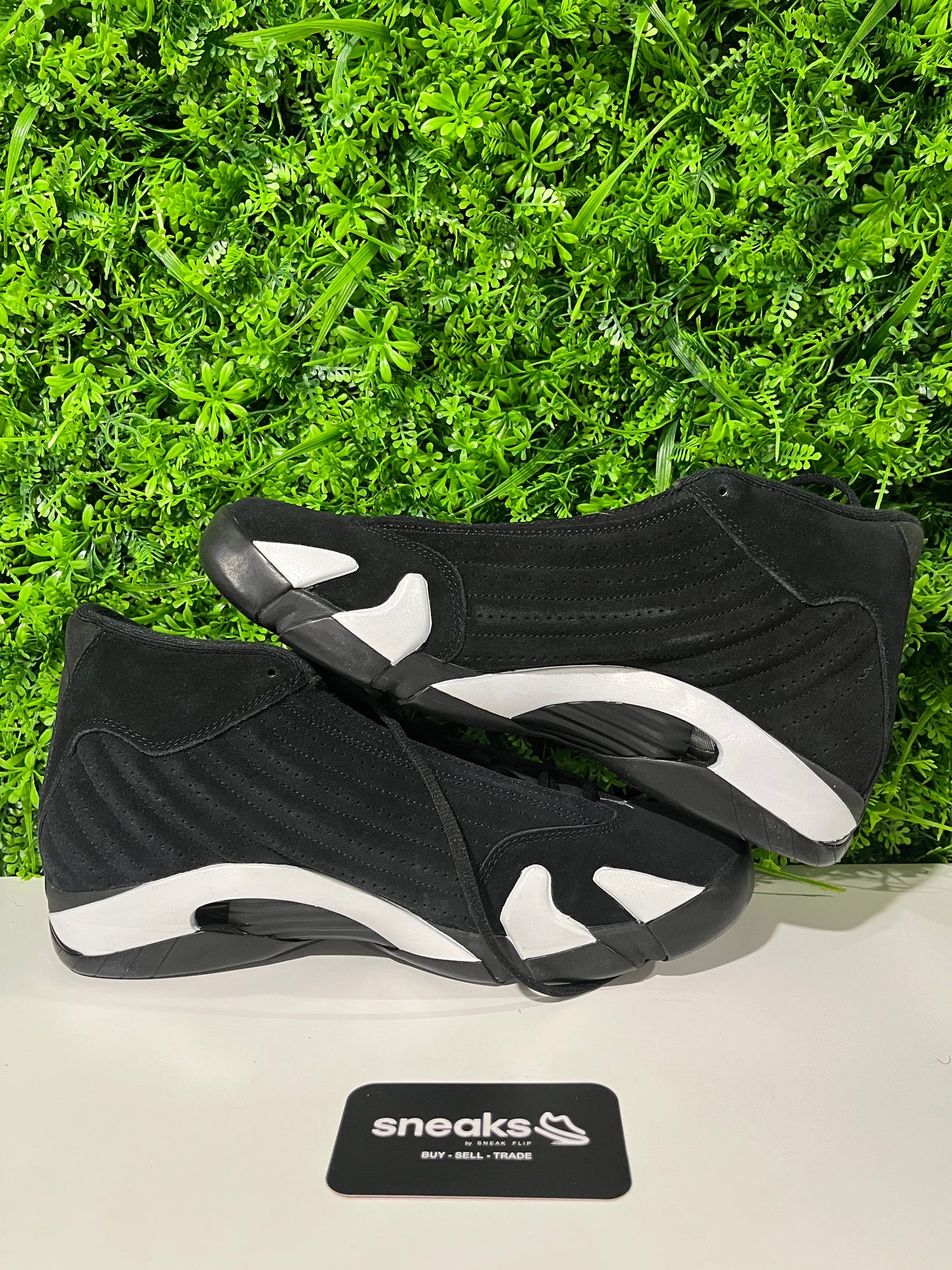 USED Air Jordan 14 Retro Black White 487471-016 SIZE 11.5M OG ALL