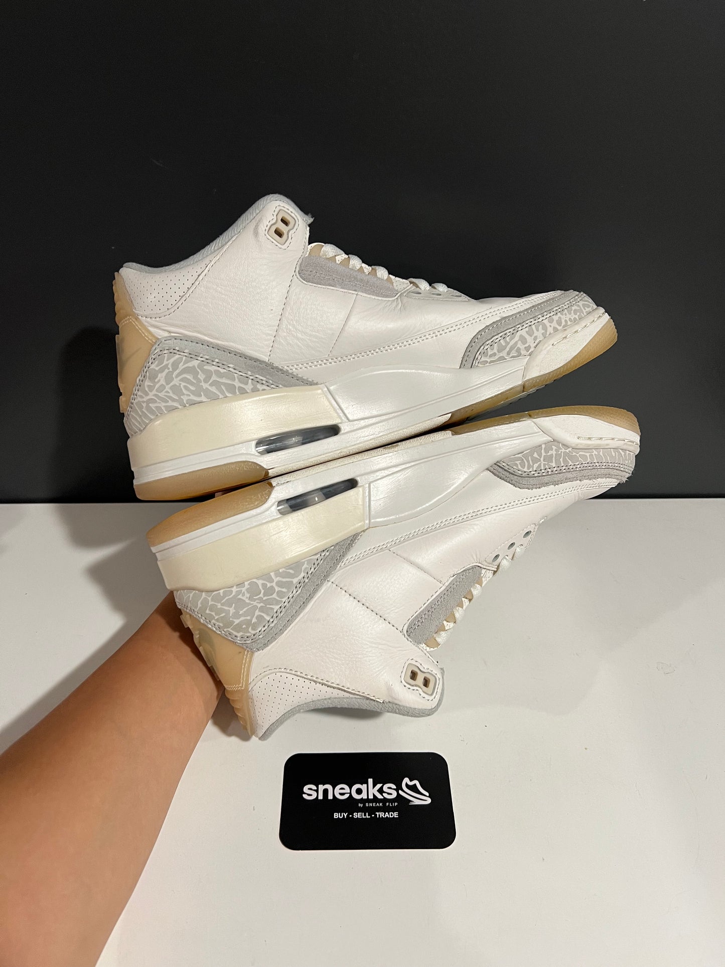 USED Air Jordan 3 Retro SE Craft Ivory FJ9479-100 SIZE 9.5M NO BOX AG25-15