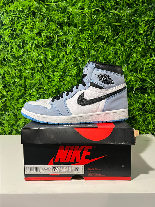 USED Air Jordan 1 Retro High OG University Blue 555088-134 SIZE 10M OG ALL