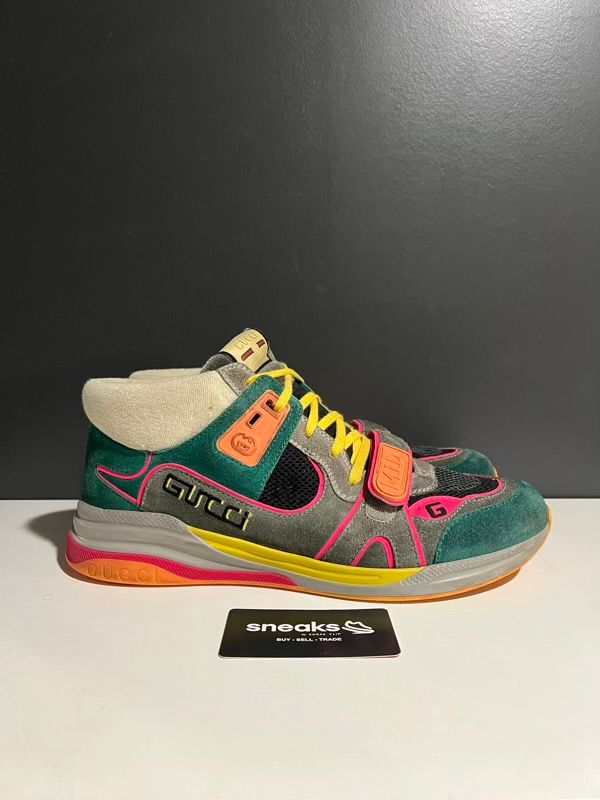 USED SIZE 12M Gucci Ultrapace Mid Green Teal - USED NO BOX