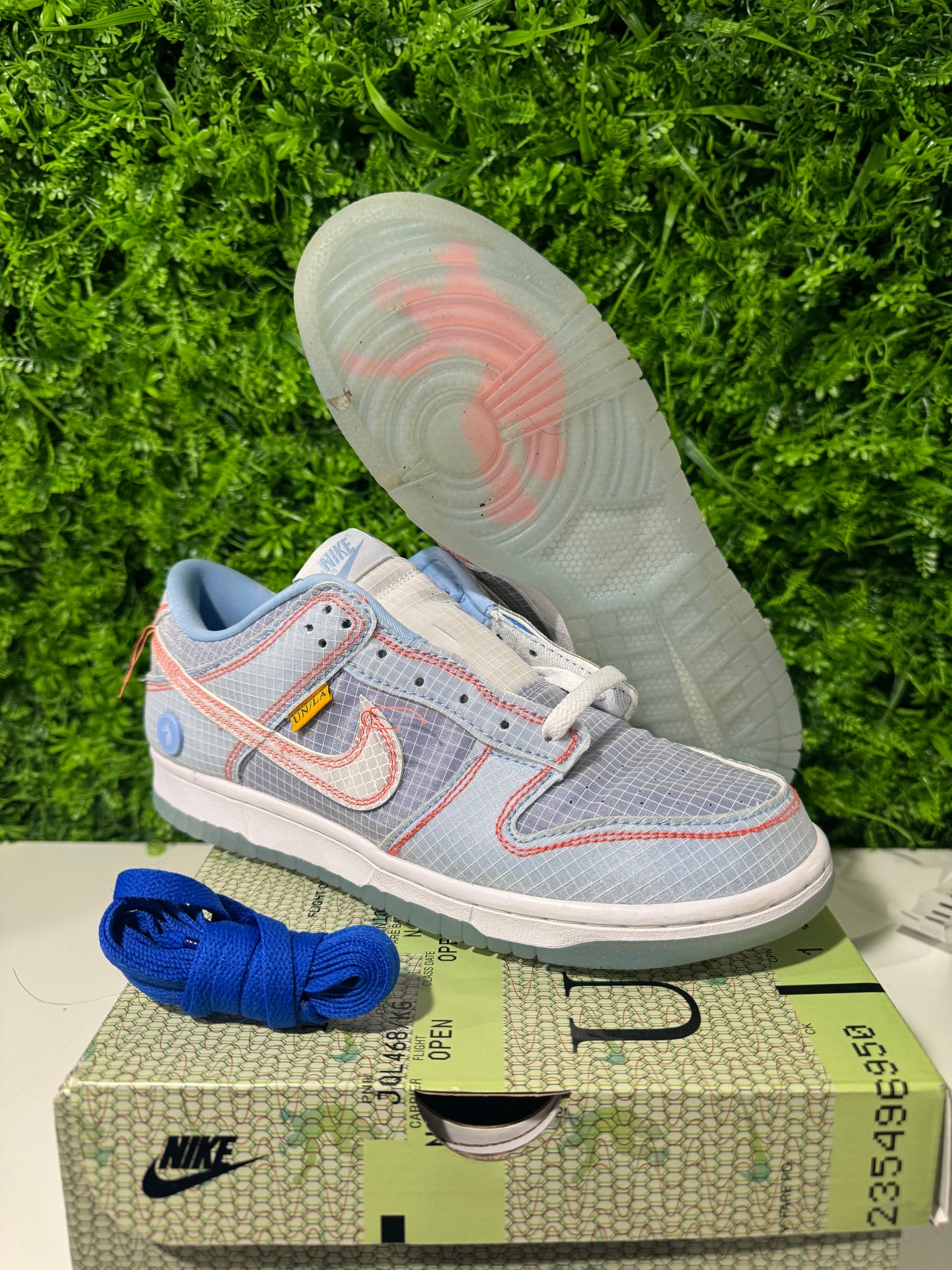 Union LA x Dunk Low Passport Pack - Argon DJ9649-400 USED 8.5M OG ALL