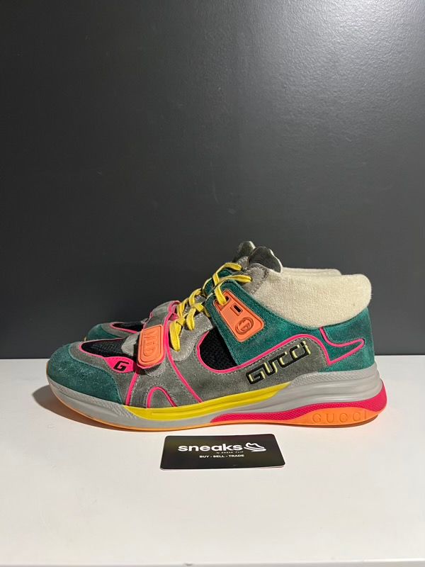 USED SIZE 12M Gucci Ultrapace Mid Green Teal - USED NO BOX