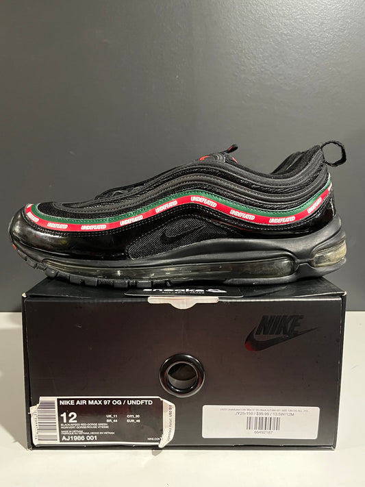 USED Undefeated x Air Max 97 OG Black AJ1986-001 SIZE 12M OG ALL JY25-159