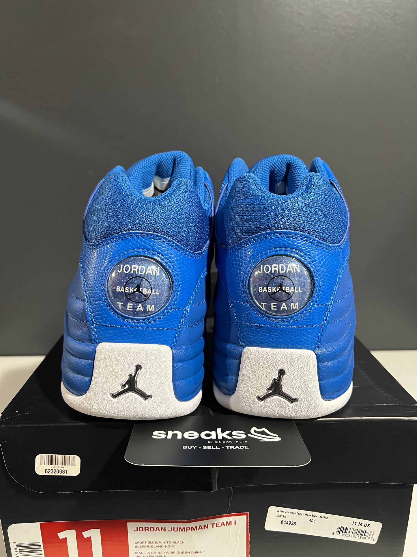 TRIED ON Jordan Jumpman Team 1 Sport Blue 644938-401 SIZE 11M OG ALL AG25-59