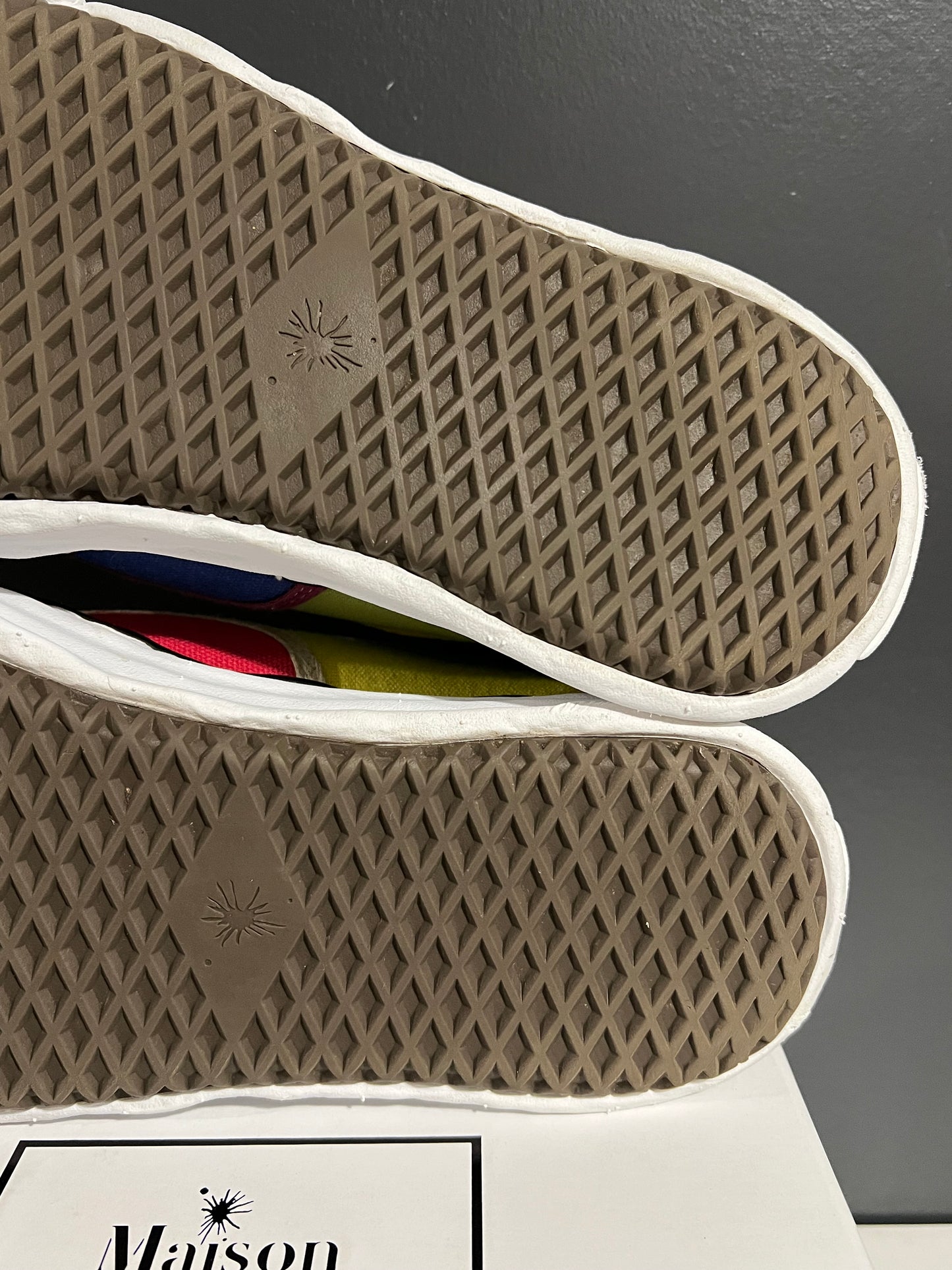 USED Maison Mihara Yasuhiro Baker OG Sole Canvas Low Multi-Color AO6FW733 SIZE 41EU OG ALL