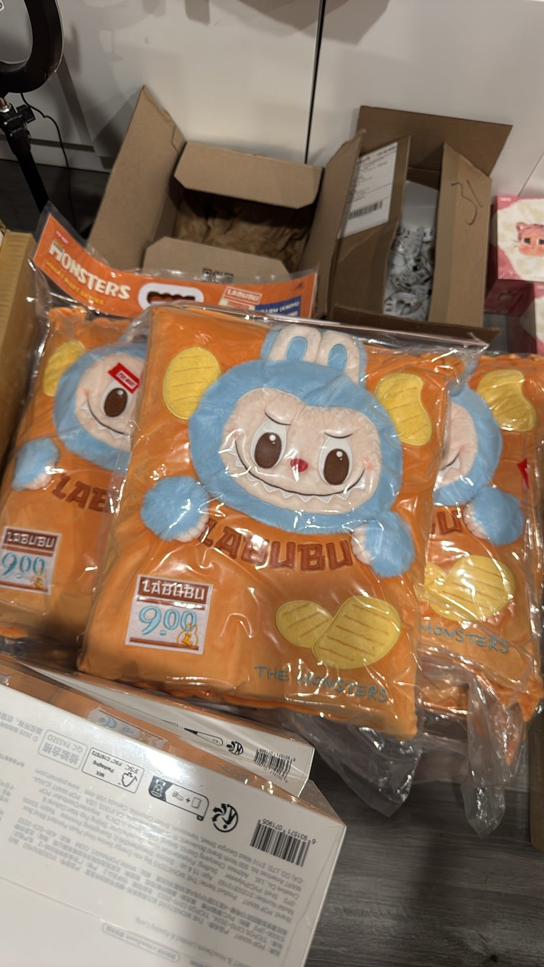 Pop Mart Labubu The Monsters Wacky Mart Series Chip Pillow