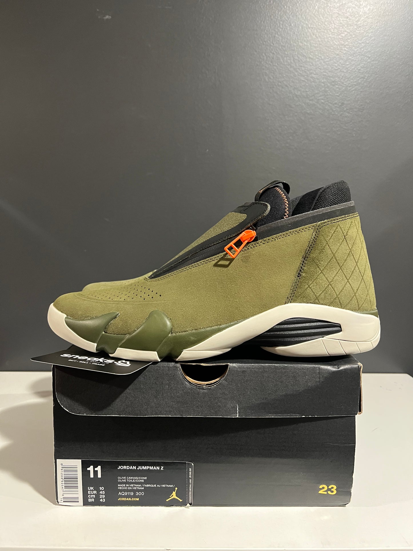 NEW Jordan Jumpman Z Olive Canvas AQ9119-300 SIZE 11M OG ALL AG25-64