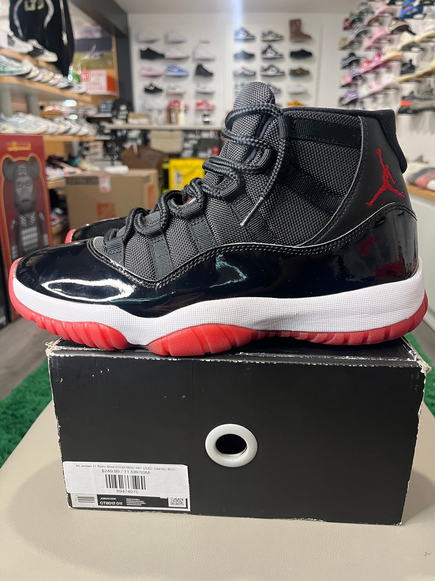 Air Jordan 11 Retro Bred 2019378037-061 USED 10M NO BOX